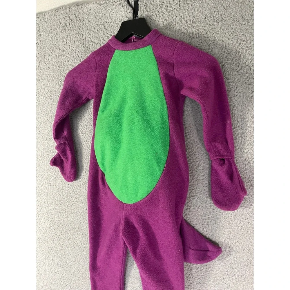 Barney the Dinosaur Fleece Costume Jumpsuit Toddler 2T-4T Purple Halloween